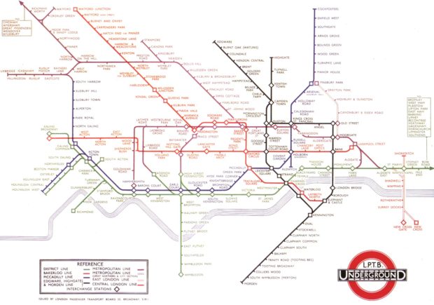 ロンドン地下鉄路線図1933年