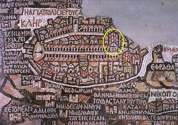 マダバのモザイク地図　エルサレム