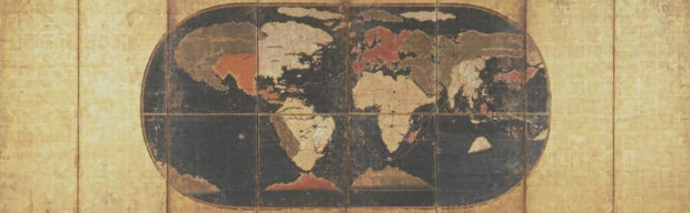 世界及日本図　八曲屏風